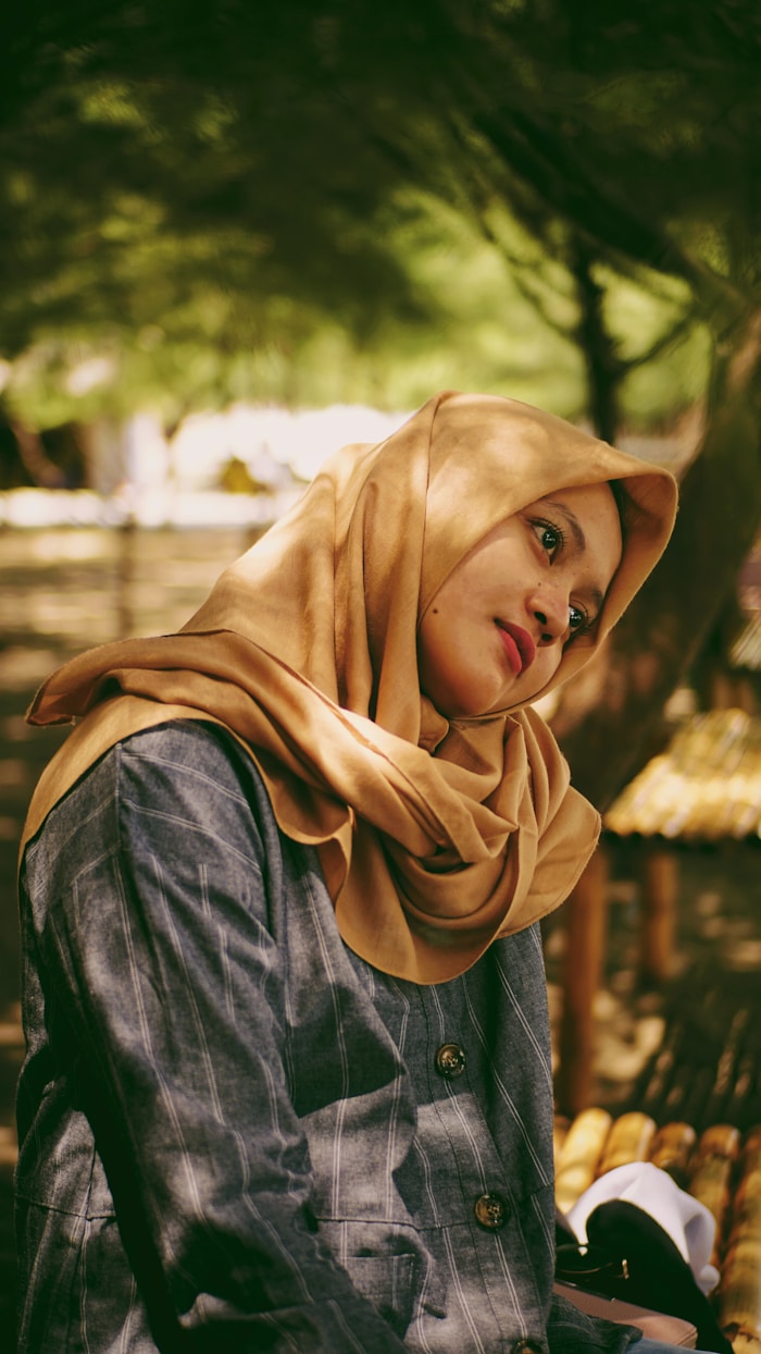 Mustard Satin Hijab