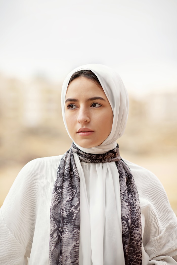 White Chiffon Hijab
